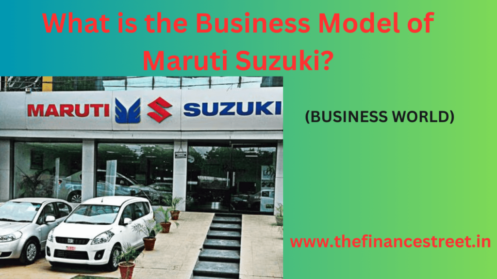 Business model of Maruti Suzuki is 2 company merger of auto sector's leading co. with large share of market in selling cars.