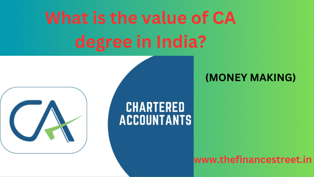Chartered Accountant degree is highly valued & holds significant importance in the country's business and financial sectors.